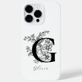 Botanisches florales Monogramm Buchstaben G Name Case-Mate iPhone 14 Pro Max Hülle