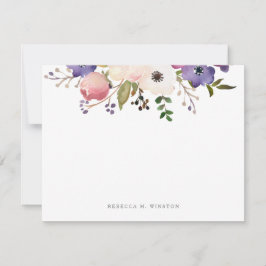 Botanisches florales Personalisiert Mitteilungskarte