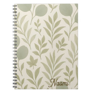Botanisches Flow Nahtloses Muster   Luxus-Yoga  Notizblock