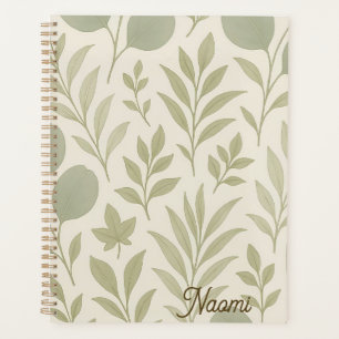 Botanisches Flow-Nahtlosmuster   Luxus-Yoga  Planer
