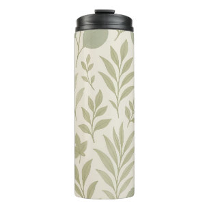 Botanisches Flow-Nahtlosmuster   Luxus-Yoga  Thermosbecher