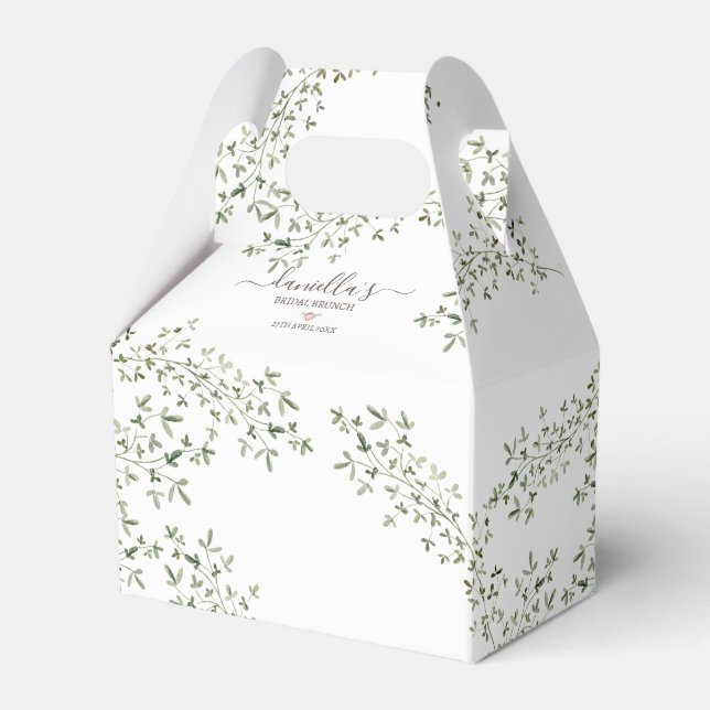 Botanisches Foliage-Brautparty Geschenkschachtel (Vorderseite)