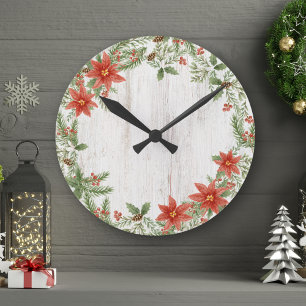 Botanisches Foliage Runde Wanduhr