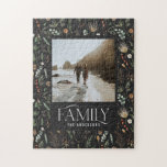 Botanisches Foto Botanisch elegant modern Puzzle<br><div class="desc">Foto Wasserfarbe Botanische elegante Leinwand. Ideal für Hochzeit, Jubiläum, Geburtstag oder Weihnachtsgeschenk</div>
