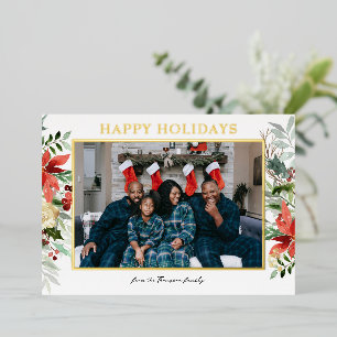 Botanisches Foto Folien Feiertagskarte