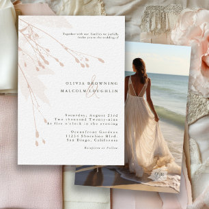 Botanisches Foto für Hochzeiten in zartem Wasser Einladung