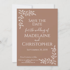 Botanisches Foto Hochzeit der Moscha Mousse Save The Date
