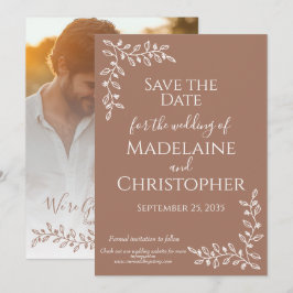 Botanisches Foto Hochzeit der Moscha Mousse Save The Date