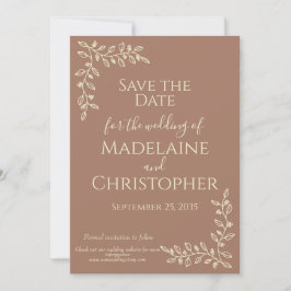 Botanisches Foto Hochzeit der Moscha Mousse Save The Date