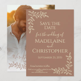 Botanisches Foto Hochzeit der Moscha Mousse Save The Date