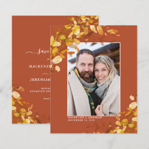Botanisches Foto im Herbst Save the Date
