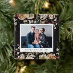 Botanisches Foto Keramikornament<br><div class="desc">Botanisches Foto Ornament. Feiern Sie die Saison mit unserem Ornament aus der Botanischen Weihnachtskarten-Kollektion Black Boho. Mit Platz für zwei Fotos,  eines vorne und hinten,  besticht dieser Ornament durch festliche Eleganz. Lassen Sie es sich mit gepflegten Fotos persönlich zubereiten und fügen Sie Ihrer Feriendekoration eine besondere Touch hinzu.</div>