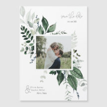 Botanisches Foto mit Blattgrün Save the Date