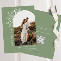 Botanisches Foto mit floralen Bögen QR-Kodierung H