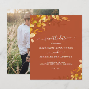 Botanisches Foto Orange Burnt Orange Save the Date