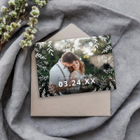 Botanisches Foto-Overlay Save the Date
