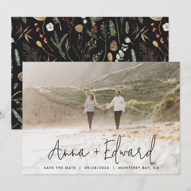 Botanisches Foto S Save The Date (Vorne/Hinten)