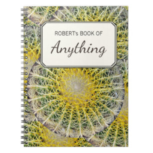 Botanisches Foto-tropischer Kaktus personalisiert Notizblock