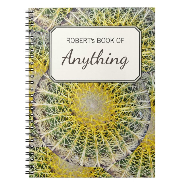 Botanisches Foto-tropischer Kaktus personalisiert Notizblock (Vorderseite)