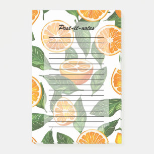 Botanisches Fruchtorange Citrus Nahtlos Post-it Klebezettel