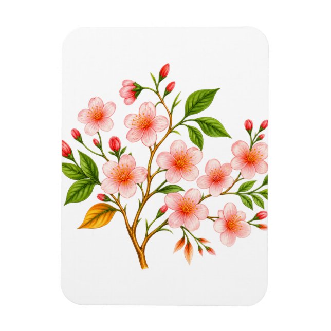 Botanisches Frühlingsdesign Magnet (Vertikal)