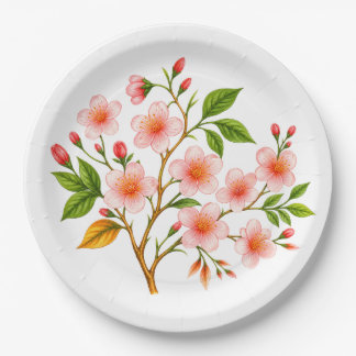 Botanisches Frühlingsdesign Pappteller