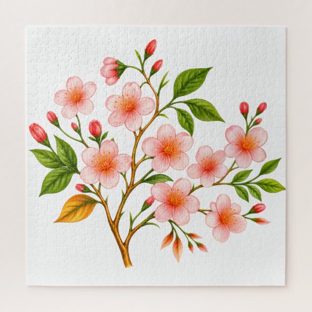 Botanisches Frühlingsdesign Puzzle (Vertikal)