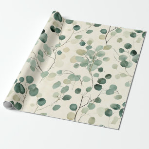 Botanisches gepresstes Blätter-Muster – Farn-Druck Geschenkpapier