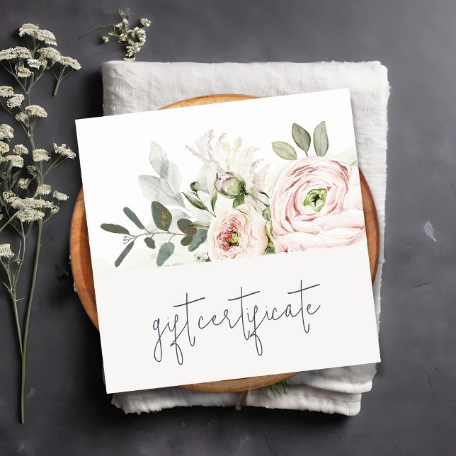 Botanisches Geschenkgutschein für Rost-Peony-Leaf Quadratische Visitenkarte (Von Creator hochgeladen)