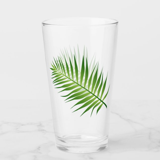 Botanisches Getränkeglas aus Fersenleder Glas (Vorderseite)