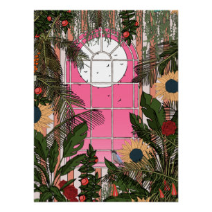 Botanisches Gewächshaus Poster