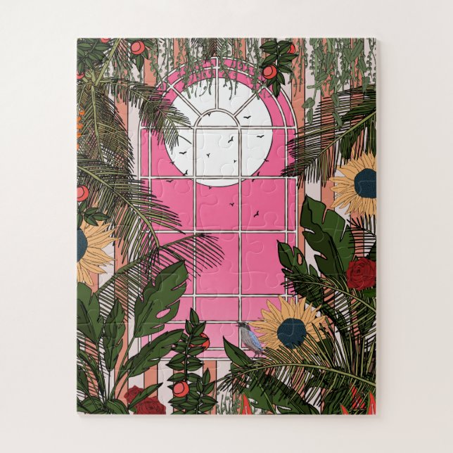 Botanisches Gewächshaus Puzzle (Vertikal)