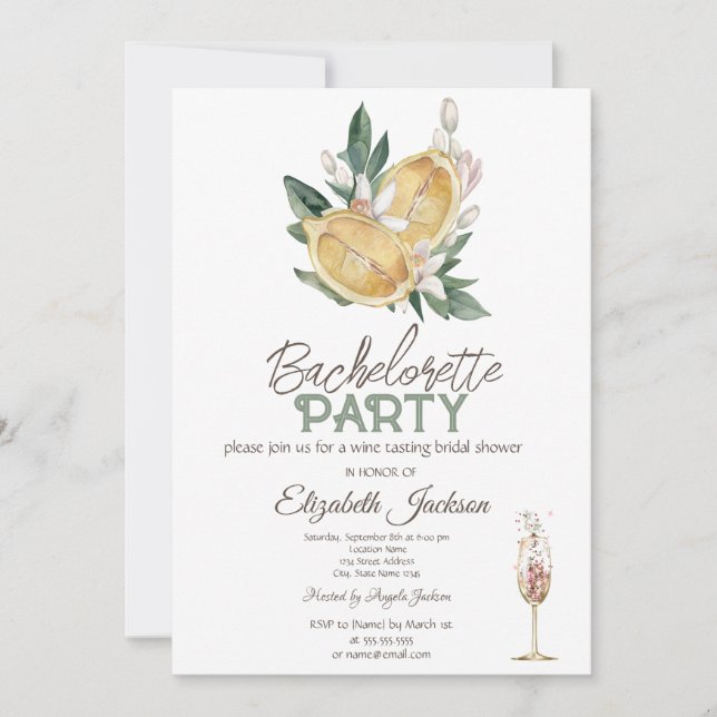 Botanisches Glas Bacheloretto Einladung (Vorderseite)