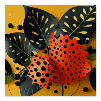 Botanisches Glossy Poster