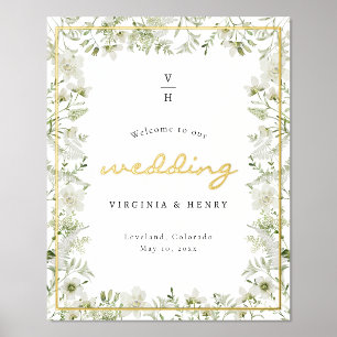 Botanisches Gold Foil Poster