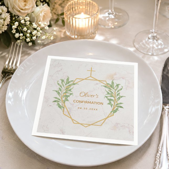 Botanisches Gold Geometric zur Bestätigung der Grü Serviette (Von Creator hochgeladen)