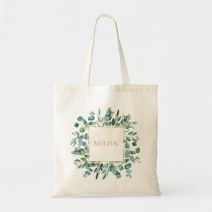 Botanisches Gold Grünzeug Eukalyptus-Tasche Tragetasche