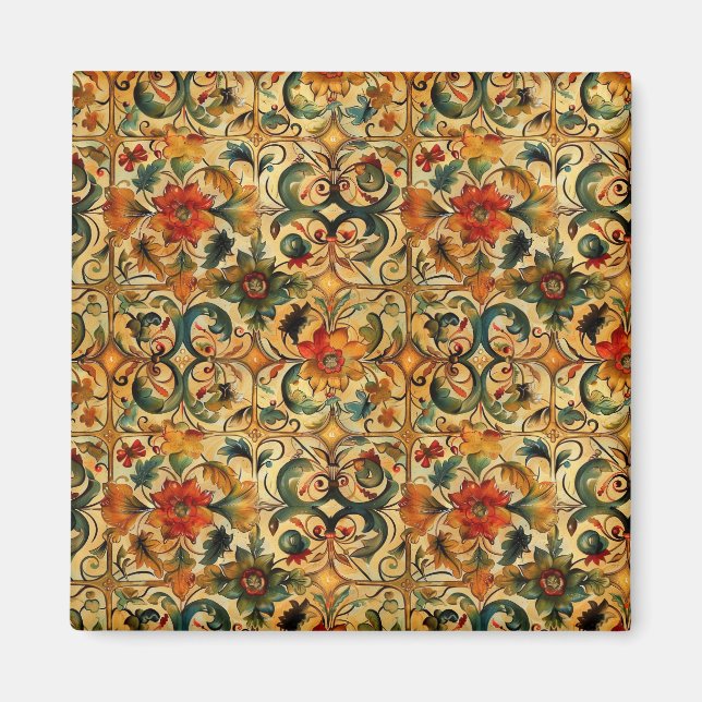 Botanisches Goldenes Zeitalter Magnet (Vorne)