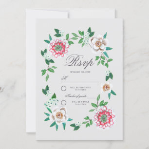 Botanisches Grau und grünes Blau UAWG Save The Date