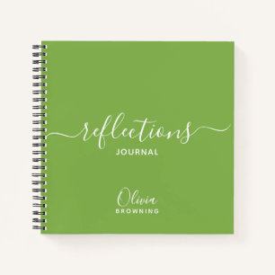 Botanisches Green Personalisiert Reflections Journ Notizbuch