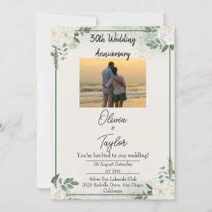 Botanisches Grün Einladungen zum Hochzeitstag