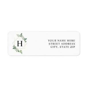 Botanisches Grün-geometrisches Monogramm