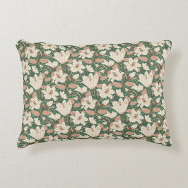 Botanisches grünes, bläsernes Muster Dekokissen