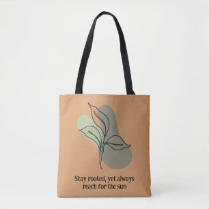 Botanisches grünes blaues Floral Tote Beutel Natur