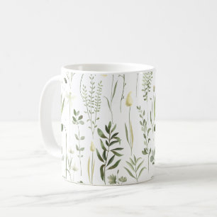 Botanisches Grünmuster Kaffeetasse