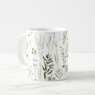 Botanisches Grünmuster Kaffeetasse