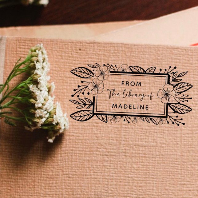 Botanisches, handgezeichnet Bibliothek Permastempel (Von Creator hochgeladen)