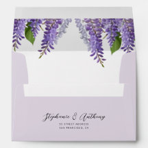 Botanisches Hängen Lila Wisteria Wedding