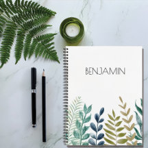 Botanisches Harmonie Personalisiertes Tagebuch