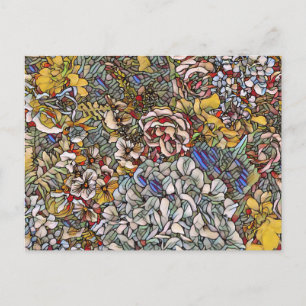 Botanisches Hartglas Feiertagspostkarte